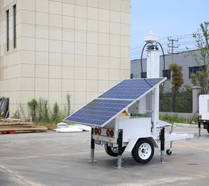 2023 Small Portable Solar Panel Folded Camera Trailer With Speaker And Flash Light