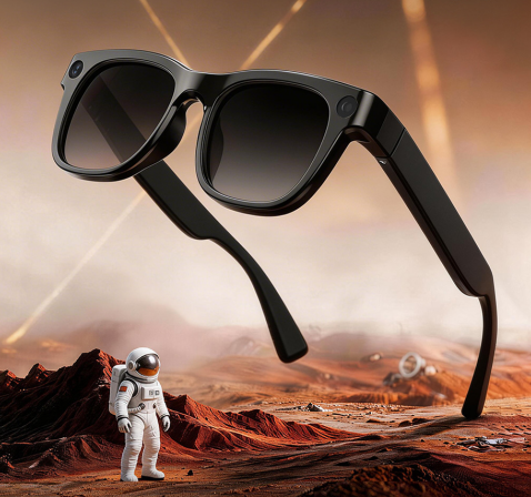 V6 Smart Glasses 13MP Camera Anti-shake 1200P Video Recording Music Playback AI Real-time Translation for Calling Touch