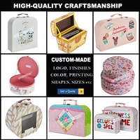 Vente en gros d'usine, boîte-cadeau pour bébé, valise en carton rigide avec poignée, design de luxe personnalisé avec logo, emballage pour jouets et vêtements