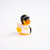 Logo personnalisé Mini Canard Flottant Jaune Jouets de Bain en Plastique PET Canard en Caoutchouc