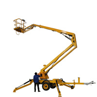 Nacelle élévatrice articulée CE électrique/diesel, télescopique, remorquable, hydraulique, sur chenilles, à bras pliant, AWP 35m