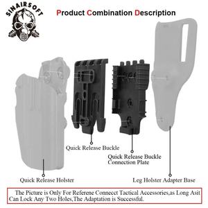 Adaptateur de holster tactique, kit de système de verrouillage rapide, adaptateur de paddle pour holster, accessoires de chasse - Product Image 5