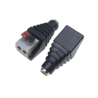 Adaptateur secteur cc sans vis mâle femelle 5521 DC5.5 * 2.1/2.5mm prise d'alimentation câble rapide connecter accessoires pour alimentation LED CCTV