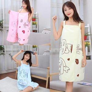 Women's Quick-Dry Polyester Fiber <b>Bath</b> <b>Towel</b> <b>Set</b> with Rabbit Pattern Home Use Spa & Beach <b>Towels</b> - Product Image 1