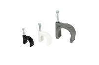 Clips de câbles plats en PE de marque HONT, clips à clous circulaires 9 mm, noir, blanc, gris, qualité excellente, gestion des câbles, accessoires électriques