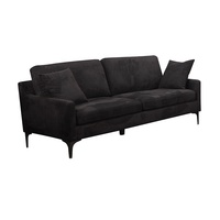 Fábrica verificada al por mayor Sofá sin minorista fácil de montar 1 2 3 plazas negro 3P + 2P + 1P conjunto de sofás muebles sala de estar