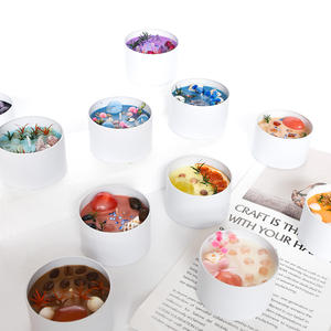 Exquisito <span class=keywords><strong>amor</strong></span> romántico estilo aromaterapia vela perfumada flor seca jazmín vidrio cera de soja cera de abejas nueva condición boda - Product Image 4