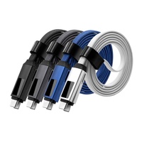 Cable de Carga Multi-Dispositivo OTG 3 en 1, 100W 5A 20V, Tipo C, Carga Súper Rápida PD20W, Cable USB para iPhone 16 17 y Todos los Teléfonos Electrónicos