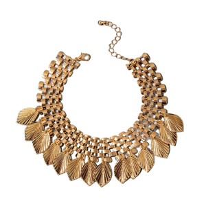 Chevillère créative vintage pour femme en alliage, style européen et américain, avec pampilles et feuilles dorées superposées, design audacieux - Product Image 5