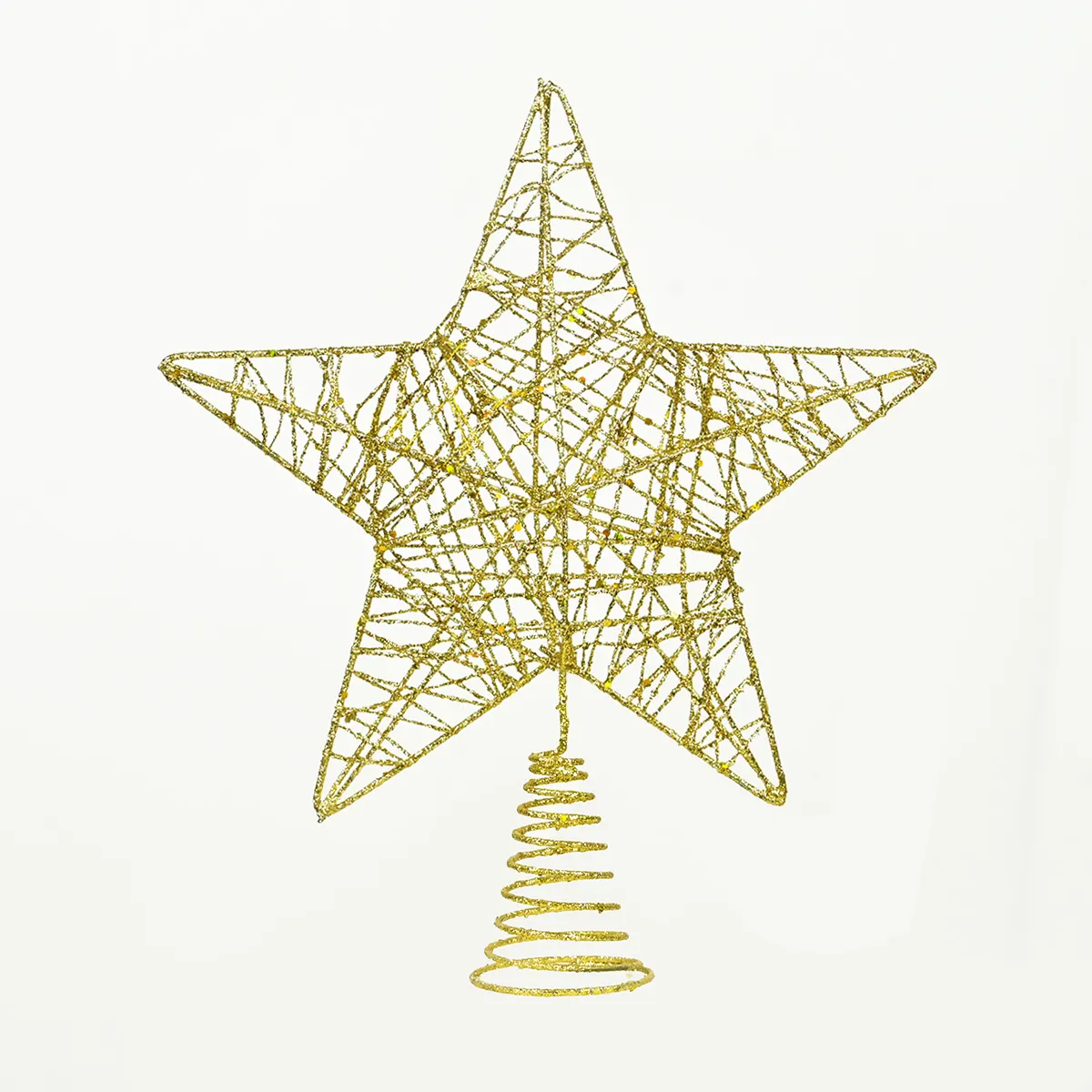 Noel demir yapıştırma ağacı üst yıldız noel ağacı dekorasyon kolye 3D beş köşeli yıldız dekorasyon yıldız üst dekorasyon