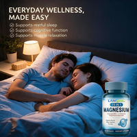 Compléments de sommeil OEM, formule 15 en 1, capsules de glycinate de magnésium, compléments pour améliorer l'humeur, capsules de complexe de magnésium 15 en 1