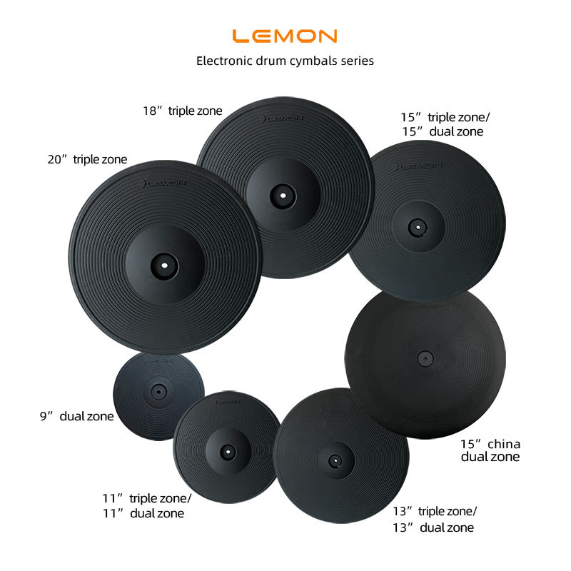 Black 20-inch Electronic Crash/ride Cymbal - Oem