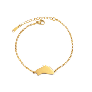 Bracelet carte de Minorque (<span class=keywords><strong>Espagne</strong></span>) en acier inoxydable pour femmes et filles, 1 pièce # 563762 - Product Image 1