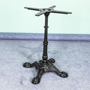 Base de table industrielle en fonte grand noir <span class=keywords><strong>4</strong></span> <span class=keywords><strong>pieds</strong></span> de table basse piédestal de table à manger revêtement de poudre de jambe de mini barre pour l'hôpital - Product Image 2