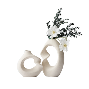 Vases קרמיקה מודרני picasso קרמי סט בסגנון נאדי מט גלייז פורצלן חתונה אגרטל תפאורה לבית - Product Image 4