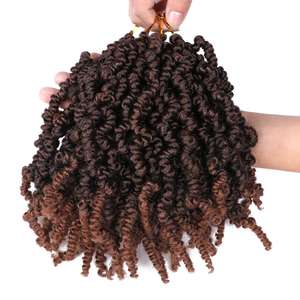 Extension de <span class=keywords><strong>cheveux</strong></span> synthétiques à <span class=keywords><strong>bombe</strong></span> courte pré-torsadée <span class=keywords><strong>pour</strong></span> femmes noires tresses au crochet à vague lâche <span class=keywords><strong>cheveux</strong></span> torsadés de printemps - Product Image 5