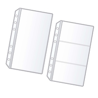 Pochettes A6 pour classeur, pochettes transparentes en PVC double face, enveloppes de budget pour feuilles mobiles, organiseur de cartes et d'enveloppes de trésorerie à chargement interne