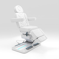 Fauteuil de Beauté Électrique Professionnel à 4 Moteurs, Pivotant à 360 Degrés, pour Injection Esthétique Médicale avec Commande Latérale au Pied