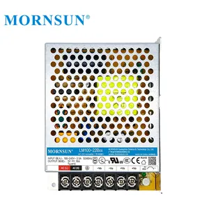 Mornsun 100W 5V 12V 15V 24V 36V 48V כוח LM100 Slim סגור תעשייתי כוח 12V 100W AC כדי DC אספקת חשמל