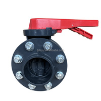 Harga ATA ukuran besar dn400 16 "FPM dilapisi anti korosi UPVC wafer flange roda gigi tangan katup kupu-kupu set