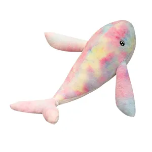 All'ingrosso giocattoli colorati di peluche balena misura 60cm 80cm 100cm 120cm 140cm 160cm balena peluche animale di peluche cuscino di balena marina
