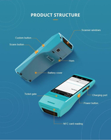 PDA portable Android 5,5 pouces avec imprimante thermique 58 mm, Wi-Fi, NFC (scanner de codes-barres 2D, processeur CPU), produit en stock