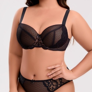 Sujetadores de talla grande transpirables y ajustables al por mayor, con copa fina, copa completa, aros y bordados, y tangas de uso diario. - Product Image 1