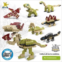 Xingle Kids - Jouet éducatif sûr pour enfants - Série dinosaures - Modèle en plastique ABS - Ensemble de blocs de construction DIY - Unisexe - Multi-âges
