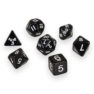Jeu de dés polyédriques robustes et fiables de 7 pièces, style multi-paillettes, adapté aux jeux de rôle de table, aux jeux de société et à l'enseignement des mathématiques - Product Image 2