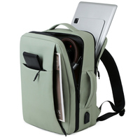 Tas Laptop Bisnis Grosir Anti Air 15.6 Inch Ransel Komputer Dengan Port Pengisian Daya USB Logo Kustom Ransel Perjalanan untuk Pria
