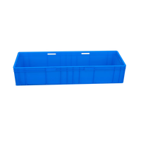 EU41222 1200*400*230mm Caisse de stockage en plastique solide robuste pour entrepôt, grande boîte logistique personnalisable avec poignée