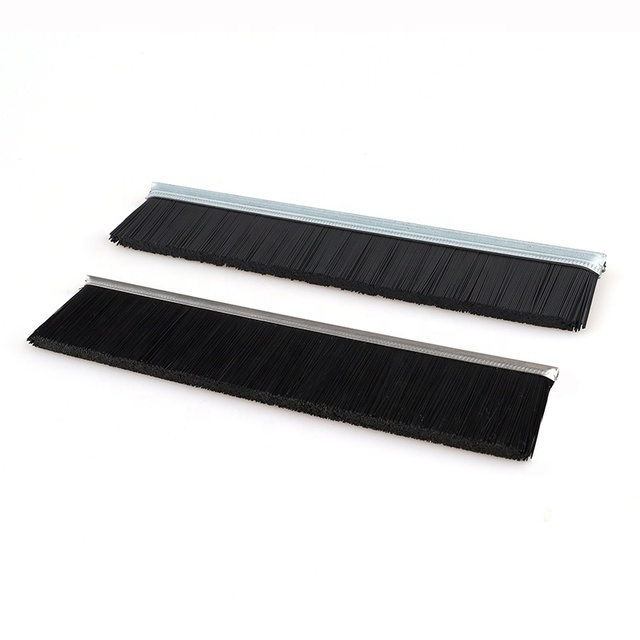 Customizable Dust Removal Aluminum Alloy Industrial Strip Brush for Door Seam Cabinet Dustproof Sealing Machine Tool Carton
