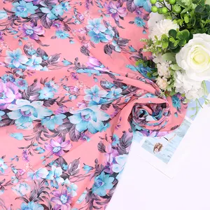 Women's Anti-mosquito Comfortable Breathable Micro Permeable Printed Pearl Chiffon Dress Fabric