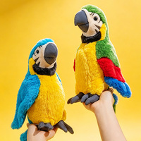 Peluche de perroquet ara simulé de 24 cm, petite poupée d'oiseau, cadeau d'anniversaire pour enfants, décorative