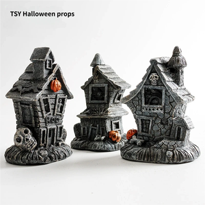 Nueva casa embrujada con calaveras de Halloween con luces, casa embrujada con calabazas, artículos de decoración para el hogar, accesorios decorativos. - Product Image 4