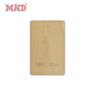 Kiểm soát truy cập 1K Chip ihg khách sạn PVC Phòng thẻ chìa khóa thẻ gỗ với <span class=keywords><strong>Laser</strong></span> khắc logo - Product Image 1