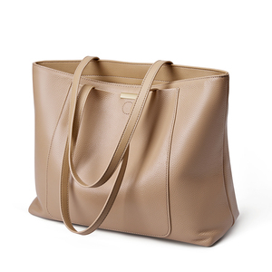 Sac Cuir de Fleur Pleine Tote Femme Classique Carré Minimaliste Luxe Discret 14 Pouces Ordinateur <span class=keywords><strong>Portable</strong></span> Sac à Épaule - Product Image 4