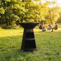 Plancha de barbecue ronde en acier au carbone à haute capacité thermique pour jardin, la plus vendue