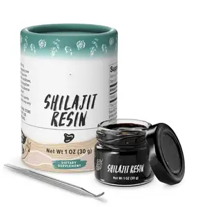 Vendita calda Shilajit resina con cucchiaio ad alta potenza nutrizionale tracce di minerali e acido fulvico supporto Immune 30 grammo