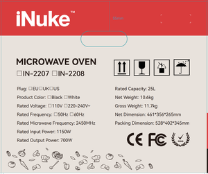 Horno <span class=keywords><strong>Microondas</strong></span> de Acero Inoxidable con Temporizador Digital Eléctrico de Alta Calidad en Existencia, Función de Cocción al Vapor para Uso Doméstico en la Cocina - Product Image 6