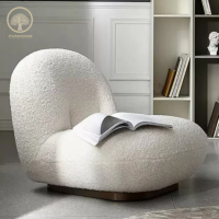 Chaise de loisir élégante et moderne de style nordique, en tissu doux et confortable, pour la maison, le bureau, la chambre à coucher, l'appartement, l'hôtel, le salon