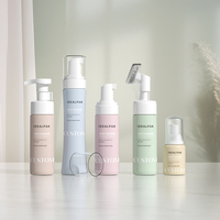 Flacon pompe vide en mousse PE 50ml/180ml/250ml pour couleur personnalisée, pour nettoyant visage, shampoing, lotion, avec impression personnalisée