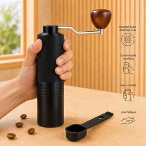 เครื่องบดกาแฟแบบพกพา ใช้มือหมุน แขนโลหะโค้งมน ปุ่มไม้ <span class=keywords><strong>บด</strong></span>ละเอียด ประหยัดแรง ใบมีด 6 แฉก ขายส่ง - Product Image 4