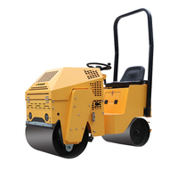 Compacteur à double tambour vibrant diesel/essence 0,8T de fabrication chinoise avec entraînement hydraulique intégral