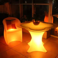 Lumière d'ambiance LED rechargeable, étanche, à énergie solaire, pour l'extérieur, à intensité variable, pour pub, club, soirée cocktail