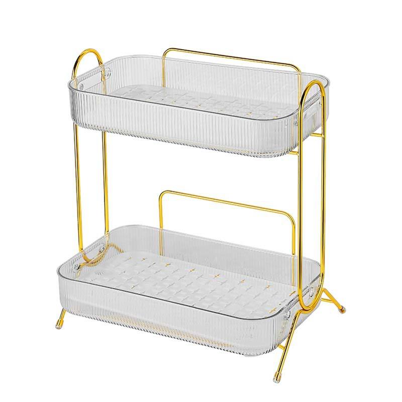 AJ-1996 ชั้นเก็บของตั้งโต๊ะพร้อมถาดระบายน้ำ [สีเทาสโมคกี้]