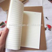 Recyclage brun papier cahier vierge en gros note pad