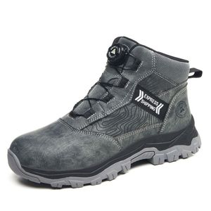 Bottes de sécurité montantes de protection avec laçage rapide à bouton, embout en acier, anti-choc, anti-perforation, hydrofuges pour le travail en extérieur - Product Image 6