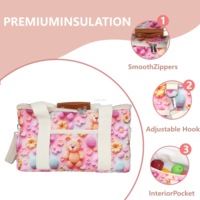 Sacs isothermes en nylon tendance, capacité 15L, pour le déjeuner et les aliments, avec fermeture éclair, résistants à l'eau, écologiques, pour les voyages