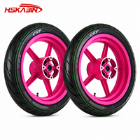 Pneus Kenda Curve, jantes Tuttio 14 pouces, moyeux de course Valinsu EM5 Pro RTR complets pour les conversions de roues Yozma Heybik Sumos